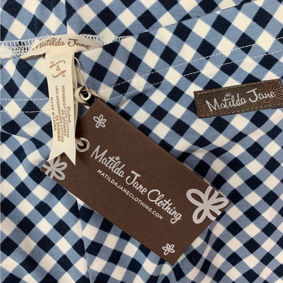 Matilda Jane Inner Artist Mixed-Print Gingham Leggings Girls 4 - Picture 3 of 3